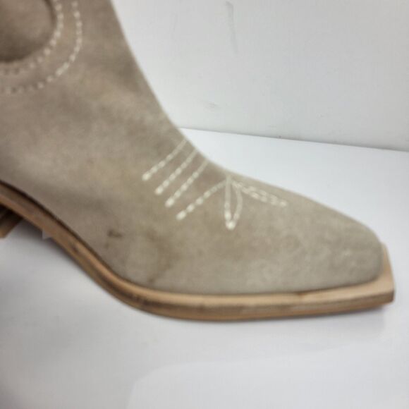 Dolce Vita Samare Western Cowgirl Light Beige Suede Tall Boots Size 5 - Picture 8 of 16